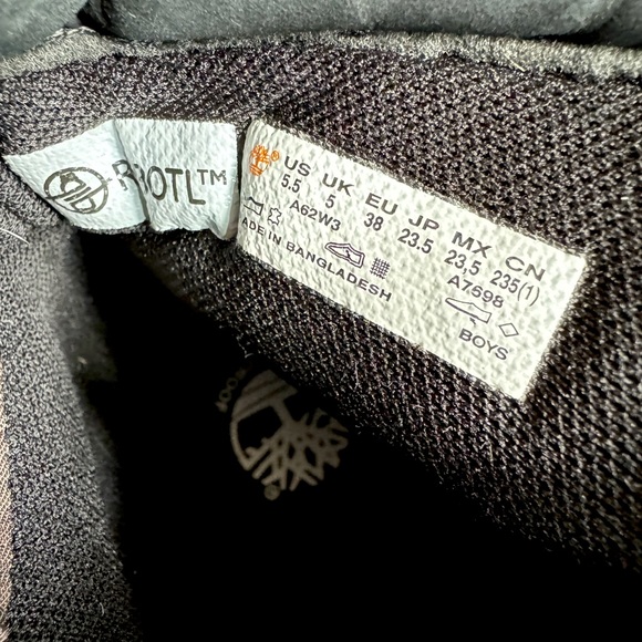 Timberland Black Waterproof 6” Boots US 5.5 - Picture 7 of 7